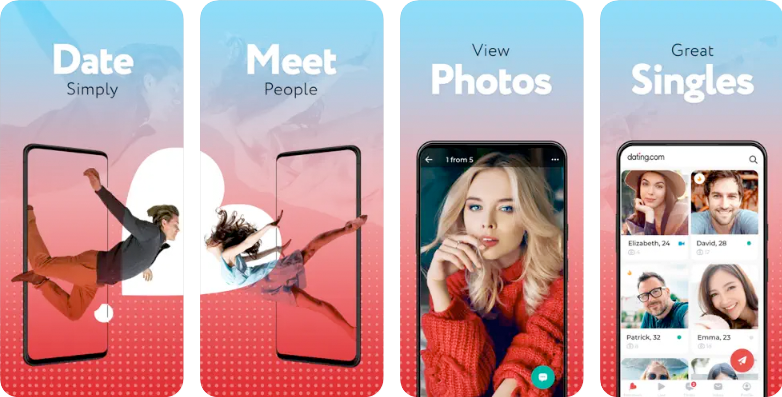 Dating.com App store screenshots