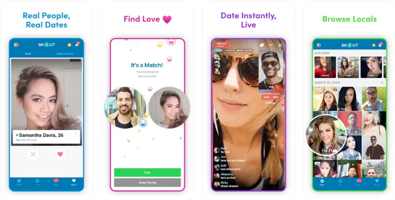 SKOUT dating App screenshots