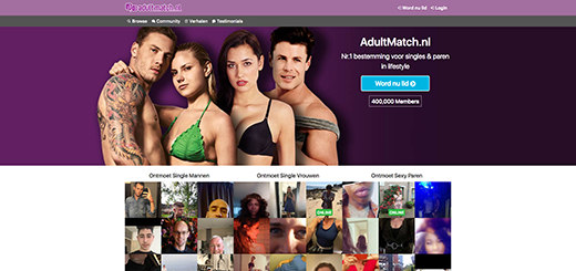 Adultmatch.nl Voorbeeld website