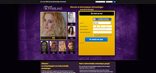 Affairland.nl Voorbeeld website