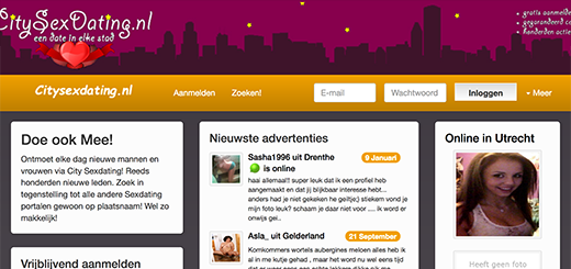 Citysexdating.nl Voorbeeld website