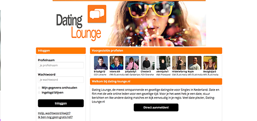 Dating-Lounge.nl Voorbeeld website