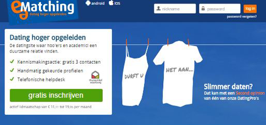 e-Matching.nl Voorbeeld website