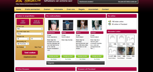 Extreemsexcontact.nl Voorbeeld website
