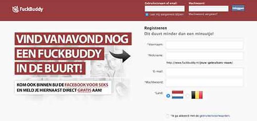 FuckBuddy.nl Voorbeeld website