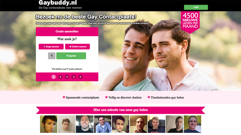 Gaybuddy website voorbeeld