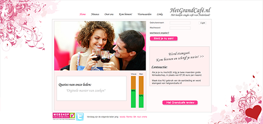HetGrandCafe voorbeeld website