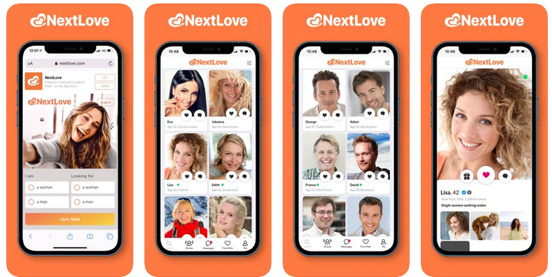 NextLove dating app screenshots
