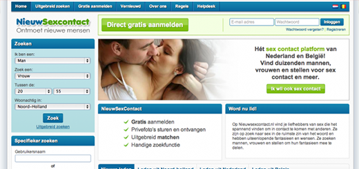 NieuwSexcontact screenshot website