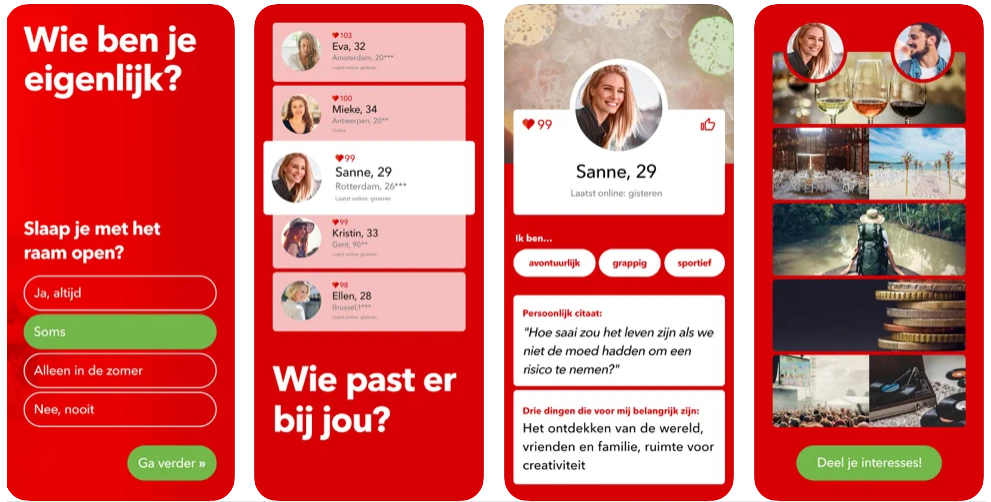 Parship App Screenshots NL