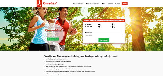 Runnersdate.nl Voorbeeld website