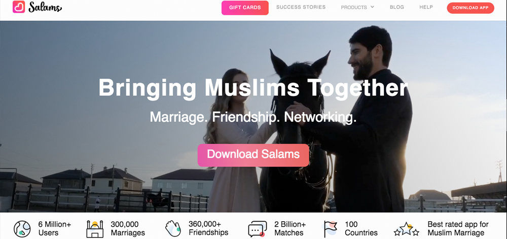 Salams Website screenshot