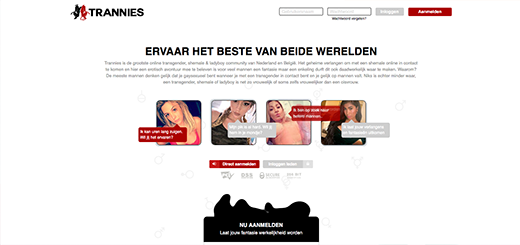 Trannies.nl Voorbeeld website