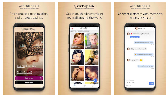 VictoriaMilan Dating App Screenshots