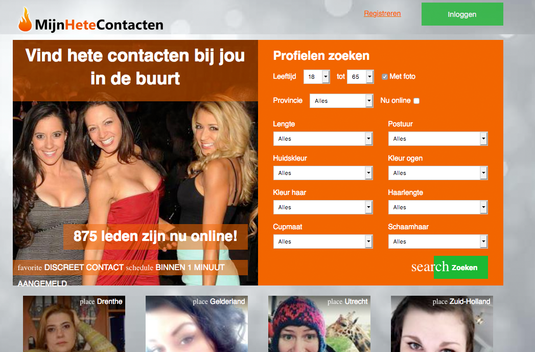 MijnHeteContacten screenshot website